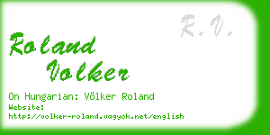 roland volker business card